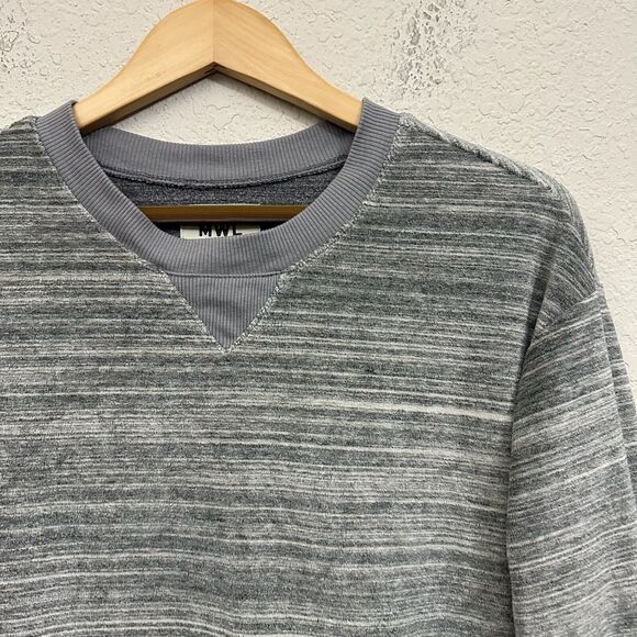 MWL MADEWELL W's Velour Space-Dyed Crew Neck Sweatshirt in Grey - Picture 3 of 11